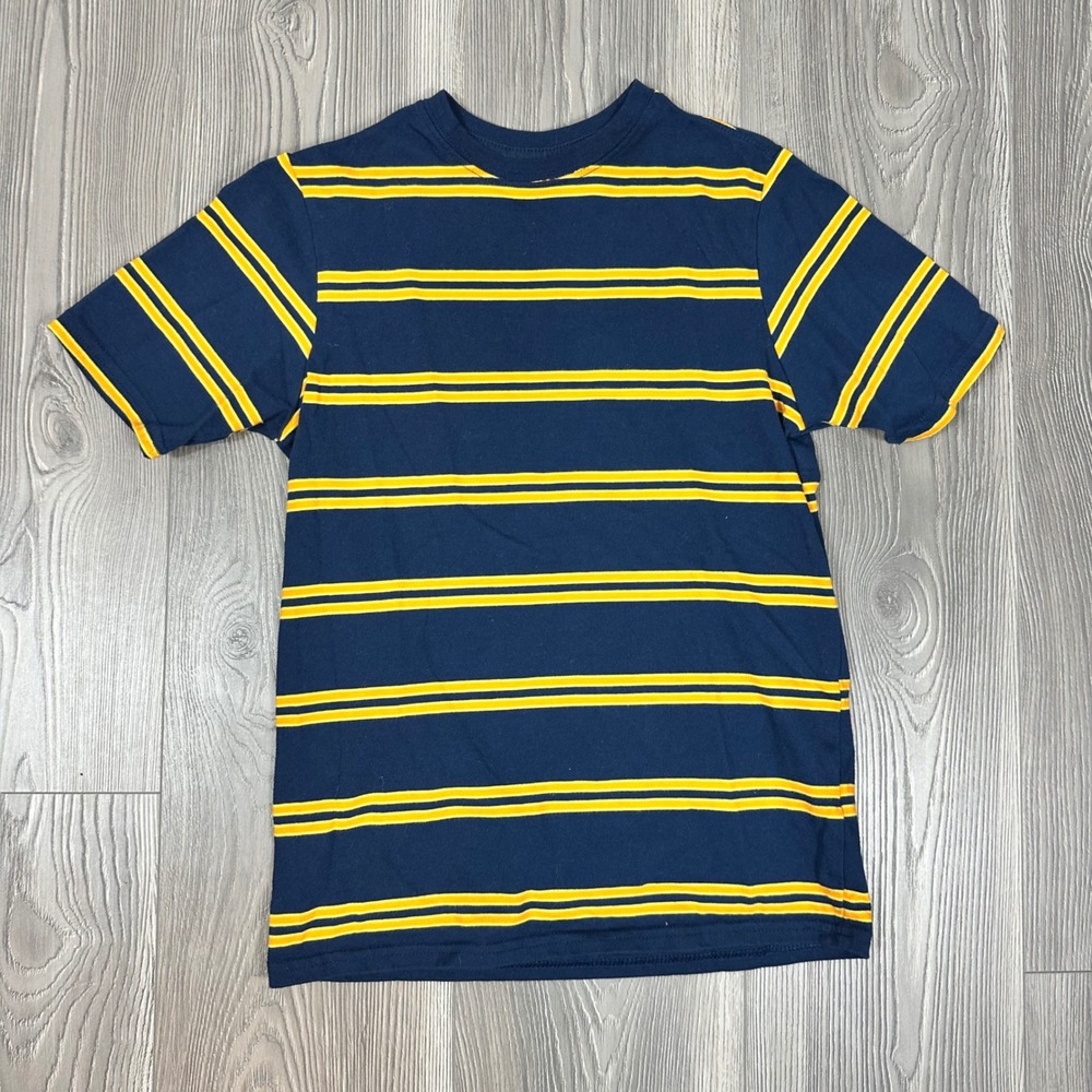 Kids Wonder Nation Orange and Navy Striped T Shirt - SIZE L 10/12